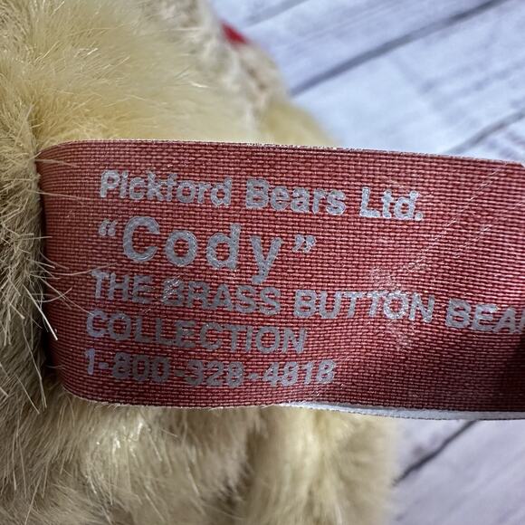 Brass Button Bear Collection American Cody Jointed Plush 8 inch Pickford Bears - Picture 7 of 7